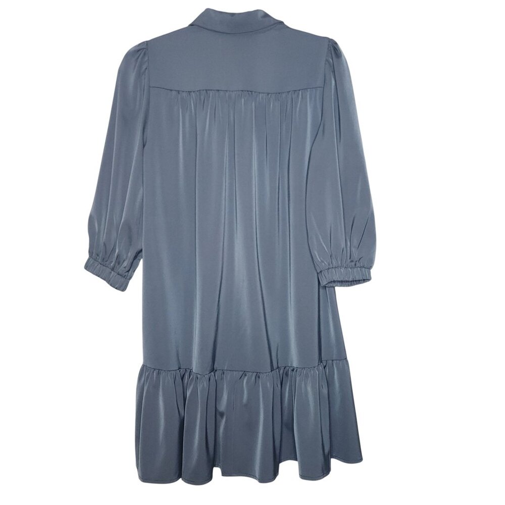 Purpose Passion Boutique Dress Slate Blue Prairie Babydoll Small Cottage NWOT - Picture 3 of 5